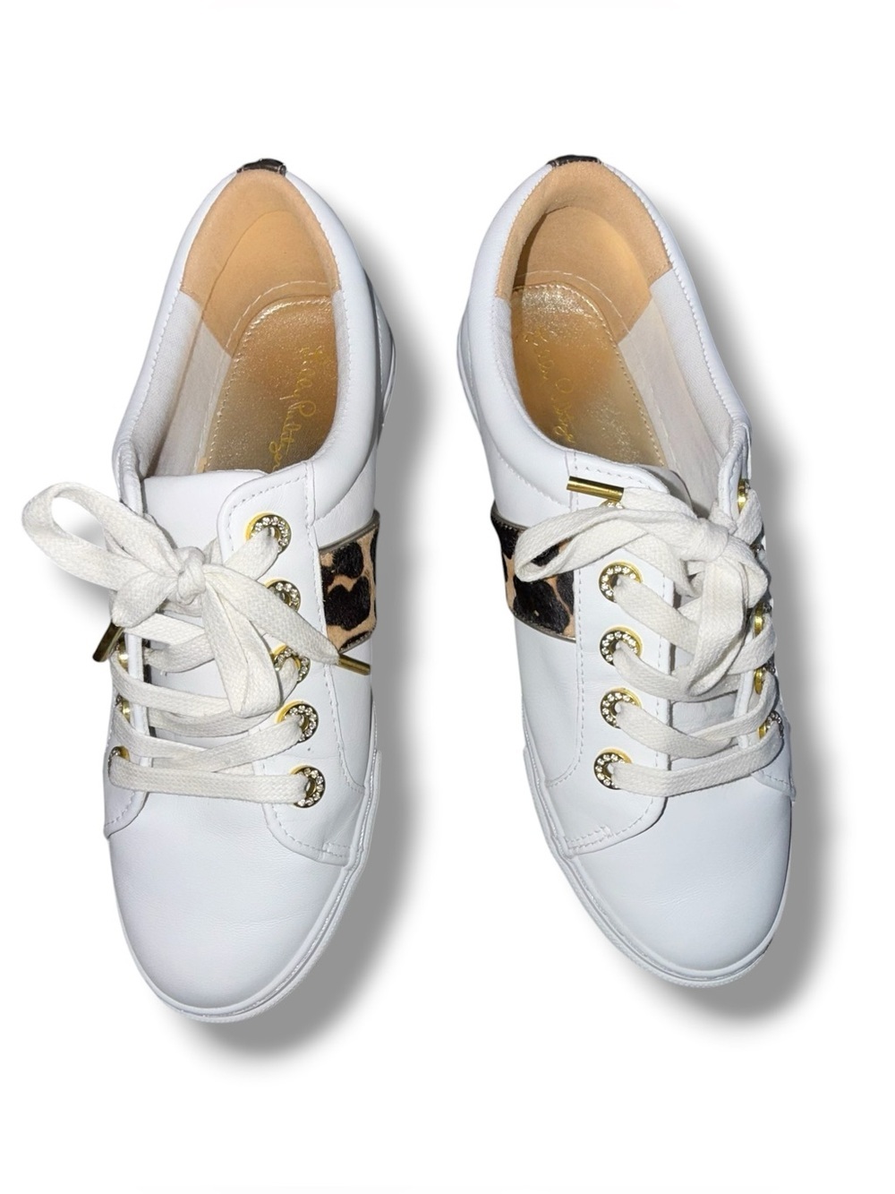 LILLY PULITZER – Lux Hallie Leopard Sneaker – Resort White – Women’s Size 10 - Picture 6 of 14
